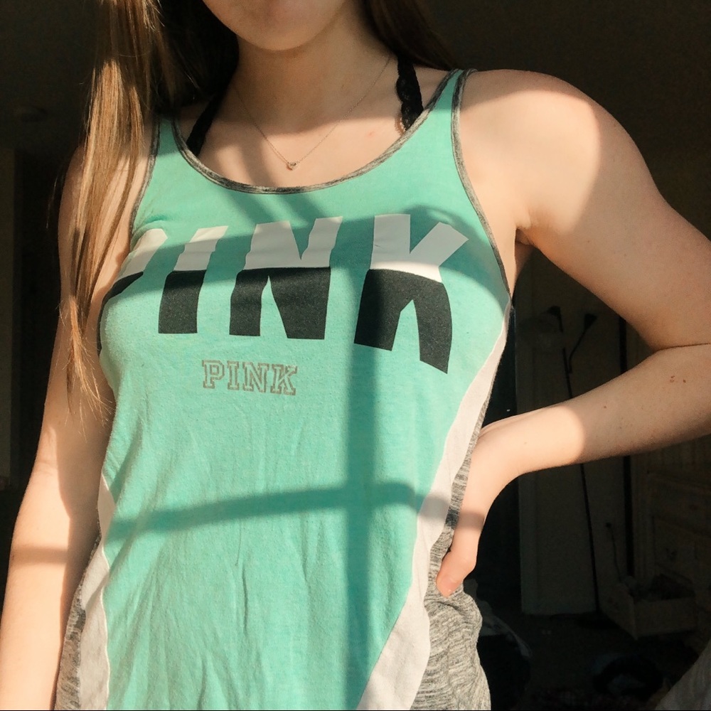 PINK turquoise tank top